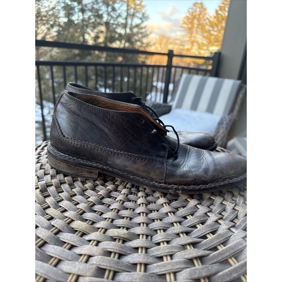 John Varvatos Brown Leather Dress Oxford Derby Shoe US 10 Lace-Up Broken In main image 5